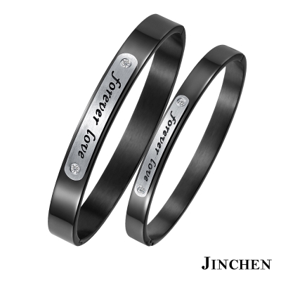 JINCHEN 白鋼恆久愛情 情侶手環