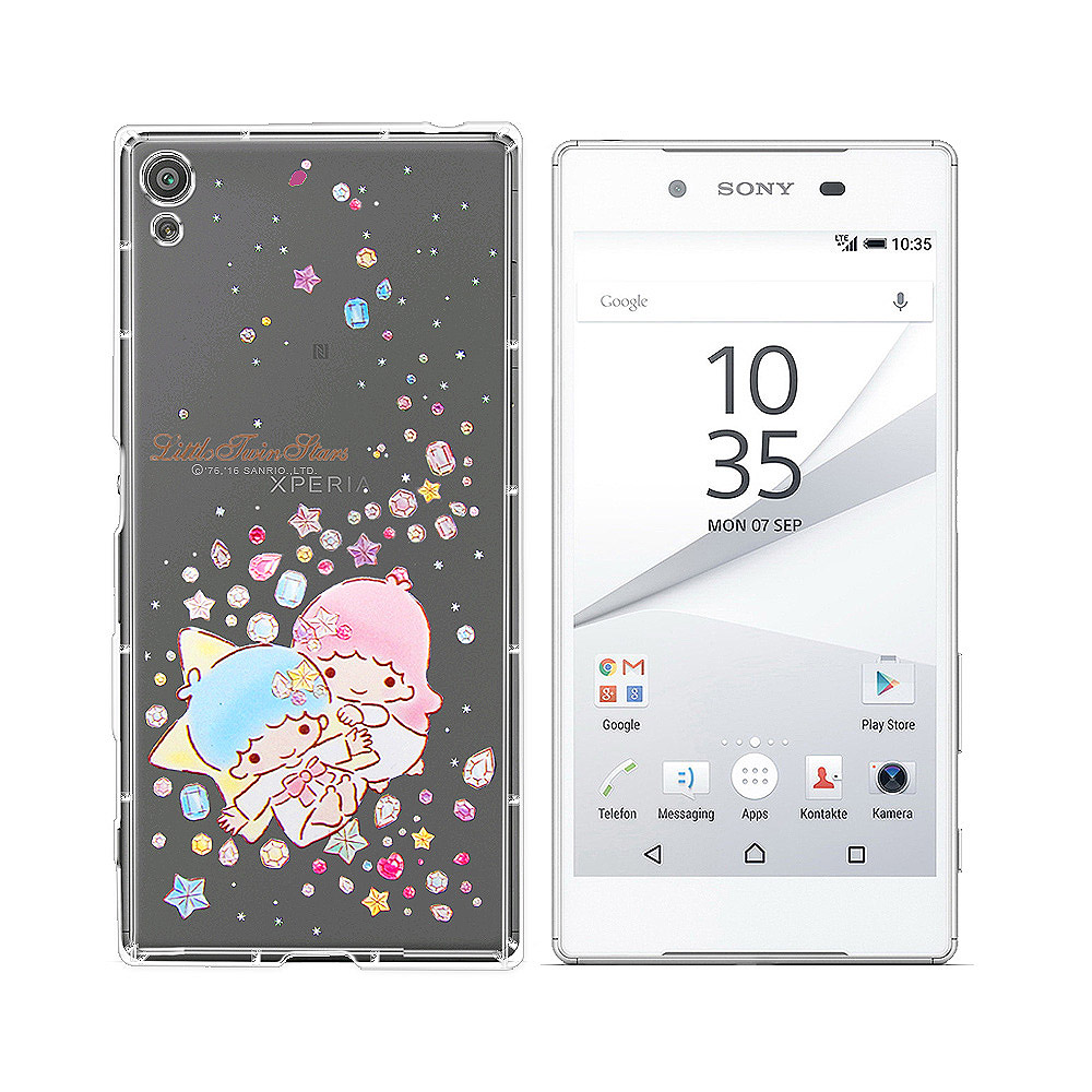 KiKiLaLa 雙子星 Sony Xperia Z5 透明空壓防震殼(寶石)