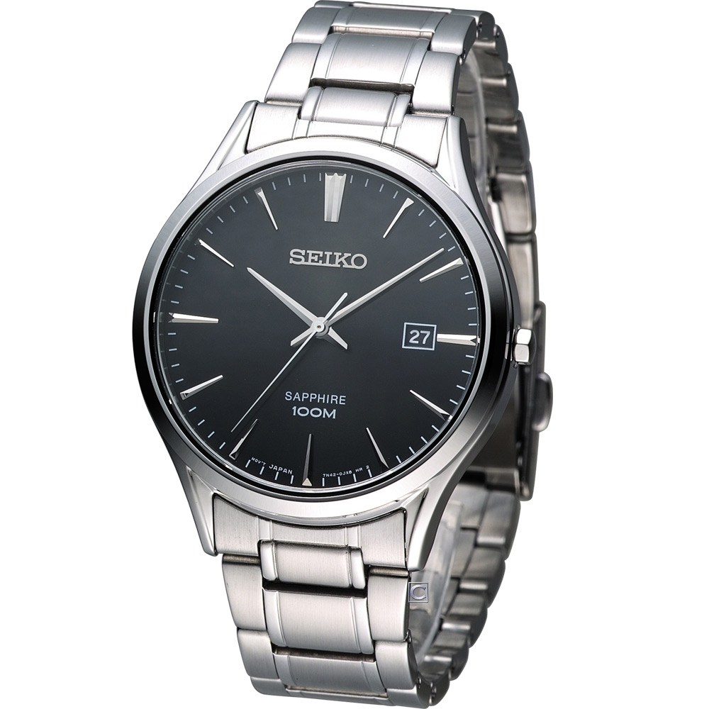 精工 SEIKO 紳士經典時尚腕錶(7N42-0FW0D)黑/40mm