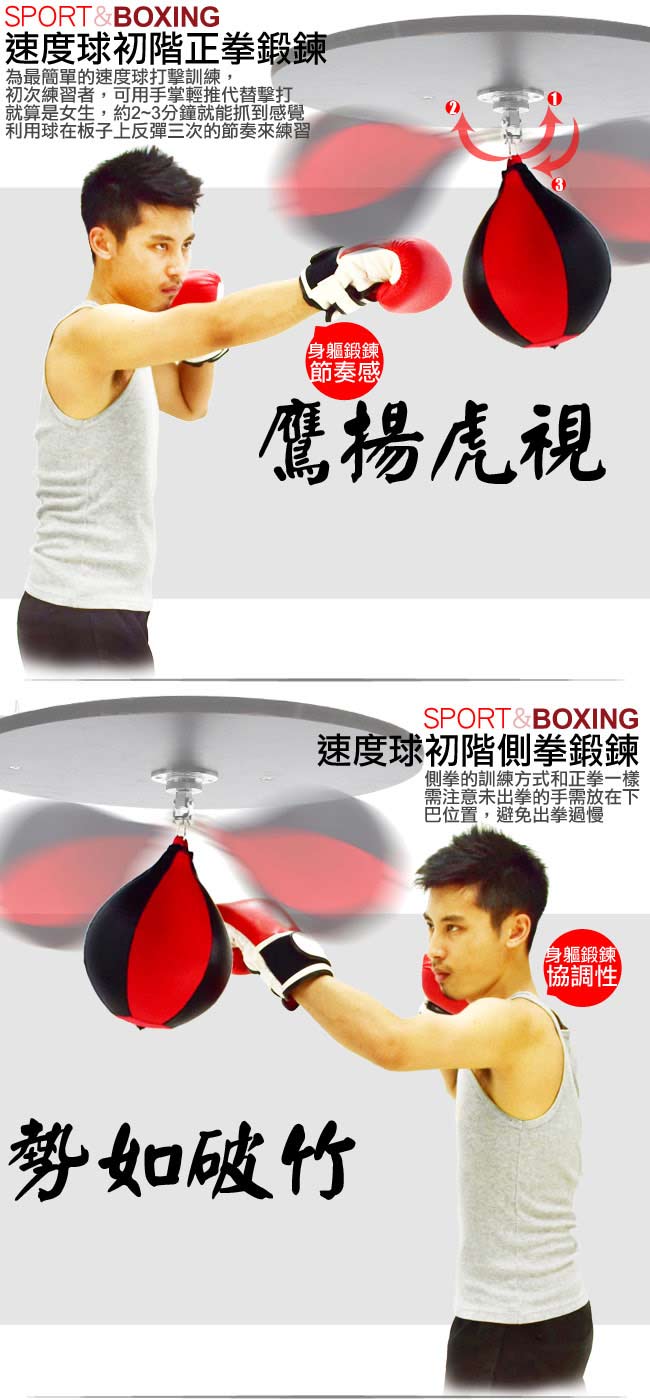 BOXING拳擊練習座+懸吊式30KG拳擊沙包+速度球