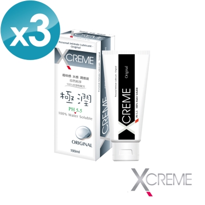 X-CREME超快感 水感潤滑液100ml(3入組)