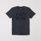 A&F 經典文字設計短袖T恤-深藍色 AF Abercrombie product thumbnail 1
