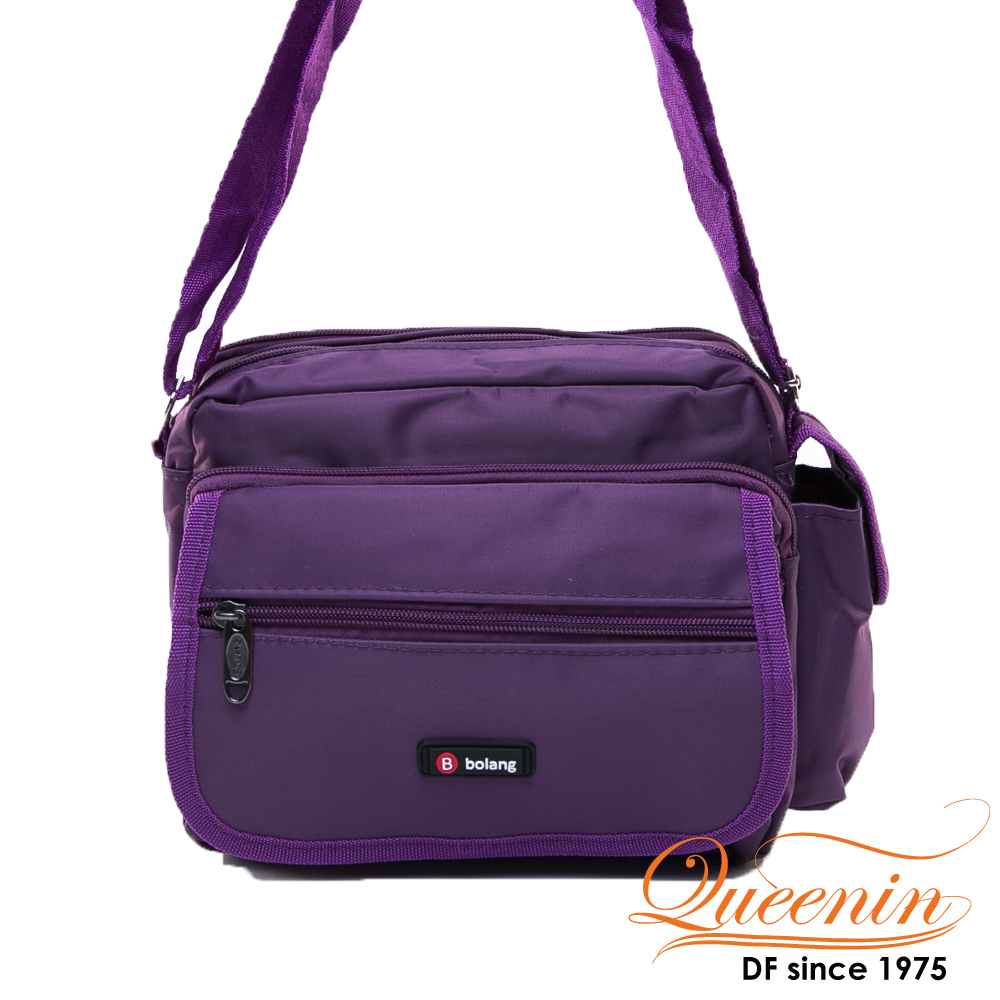 DF Queenin - 經典休閒系機能質感側背包-紫色