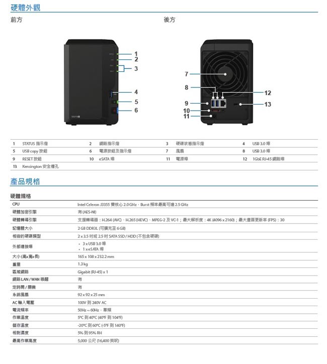 Synology DS218+ 網路儲存伺服器