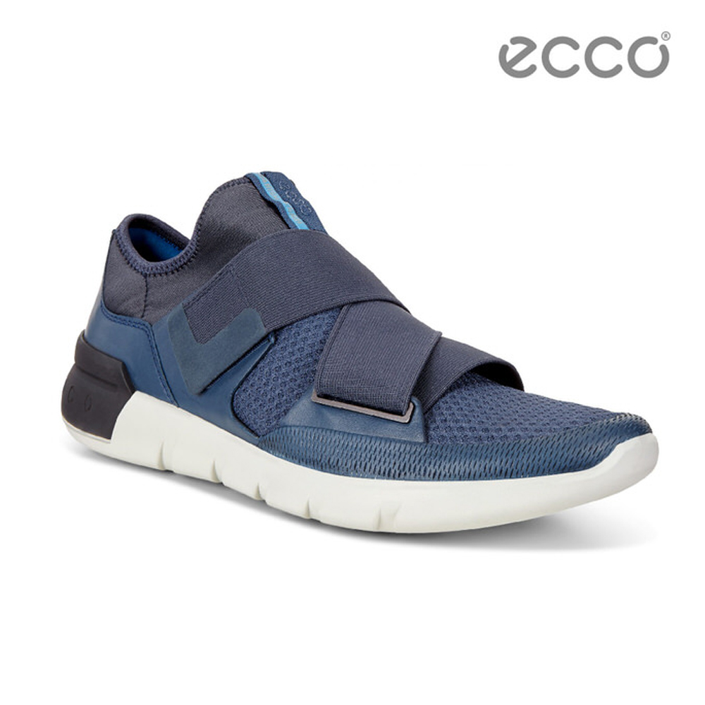 ECCO CROSS X 潮流運動休閒鞋-藍