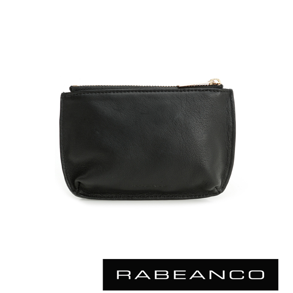 RABEANCO 迷時尚系列雙拉鍊零錢包(大) 黑