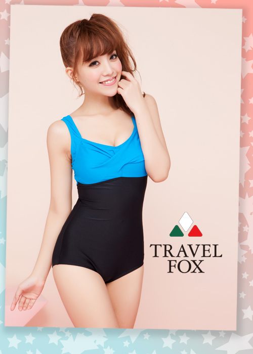 夏之戀TRAVEL FOX時尚運動款大女連身三角泳裝 (M~2L)