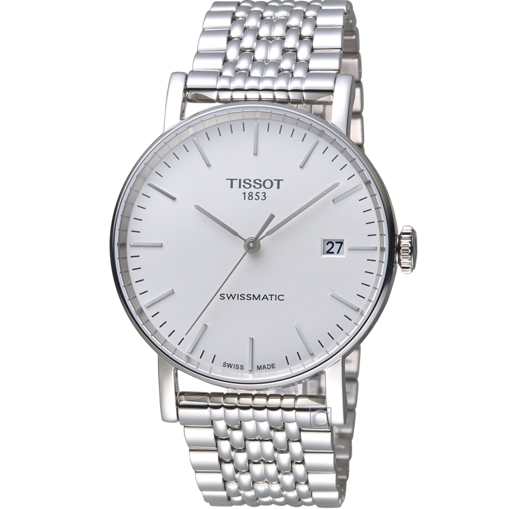 TISSOT 天梭 EVERYTIME 經典雋永機械錶-白/40mm