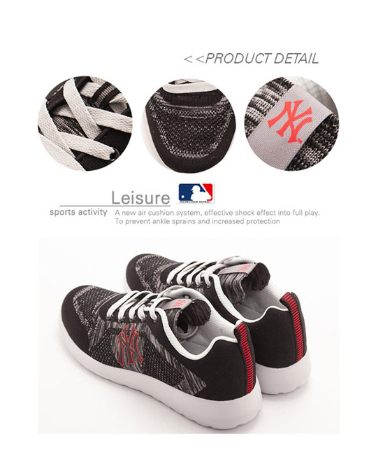 MLB大聯盟洋基異素材撞色設計避震氣墊運動鞋