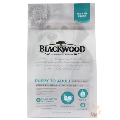 柏萊富blackwood 無穀全齡犬 低敏純淨配方(雞肉+豌豆)15磅