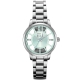 ELLE 獨特鏤空錶盤不鏽鋼時尚腕錶-綠/36mm product thumbnail 1