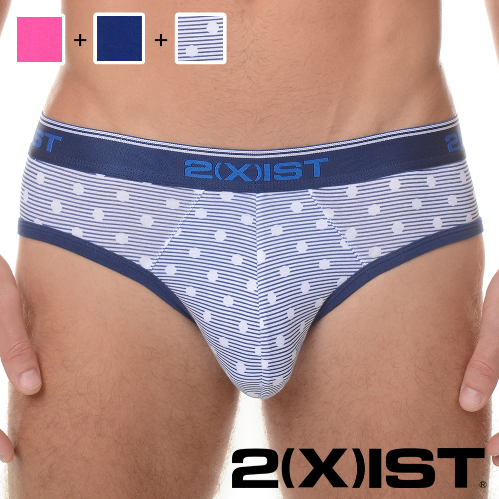 2(X)IST 基本彈性 Stretch三件組 低腰三角褲(桃藍白)