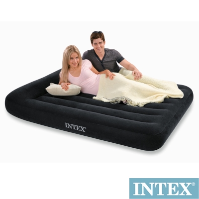 INTEX 舒適型-雙人植絨充氣床墊(寬137cm)-有頭枕 (66768)