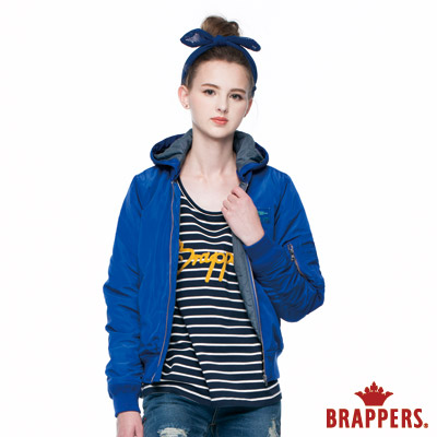 BRAPPERS 女款 女用飛行軍裝短版外套-寶藍