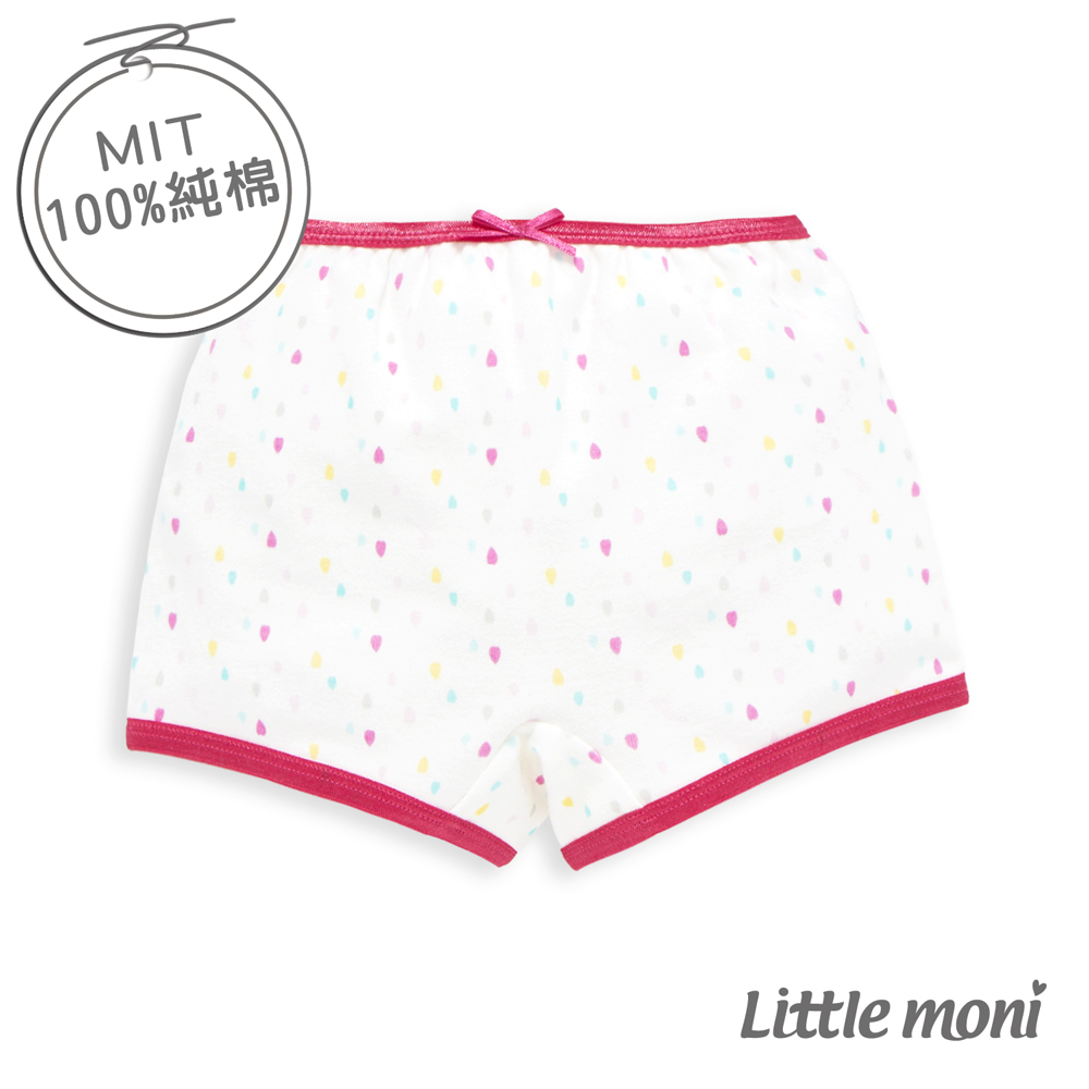 Little moni 純棉家居系列小雨點印圖兒童平口內褲 印花