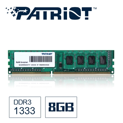 Patriot美商博帝 DDR3 1333 8GB桌上型記憶體(標準型)