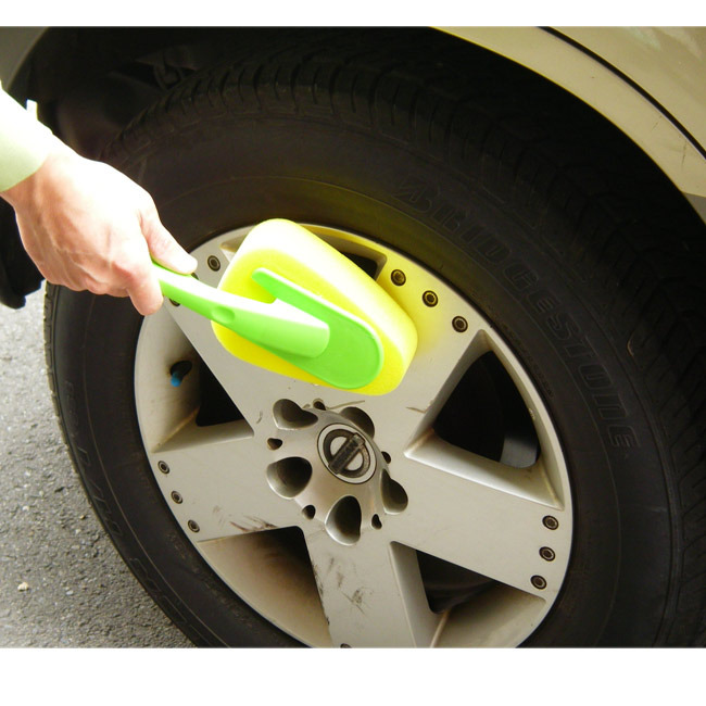 OMAX 強效洗車刷+海綿清潔洗車刷