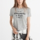 A&F 經典貼標大麋鹿設計短袖T恤(女)-灰色 AF Abercrombie product thumbnail 1