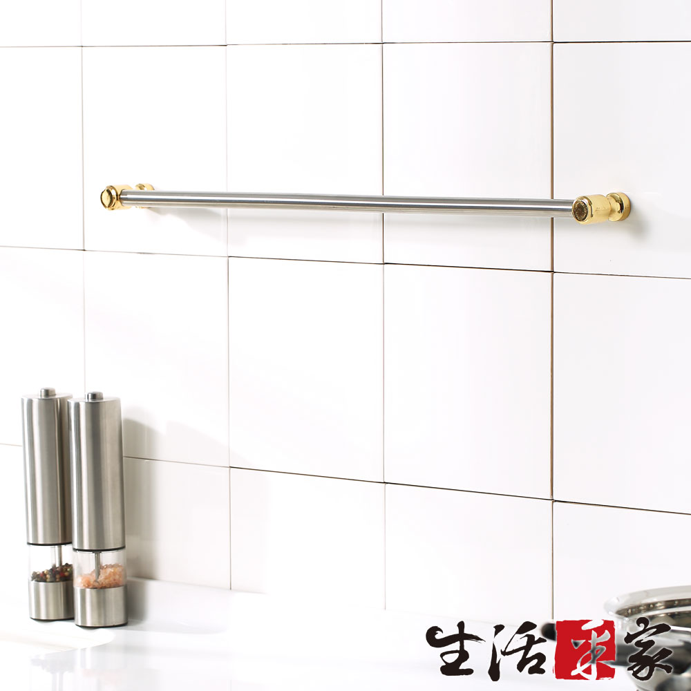 【生活采家】台灣製#304不鏽鋼廚衛75cm圓管掛桿組#27133