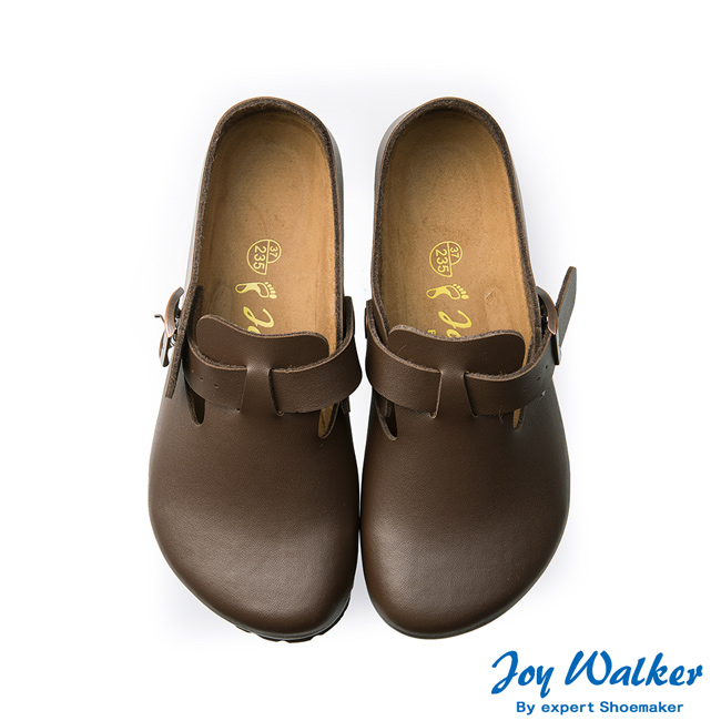 Joy Walker 簡約扣帶休閒包鞋*深咖啡