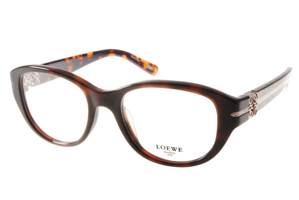 LOEWE眼鏡 典雅LOGO款/琥珀#LW875 C09XK