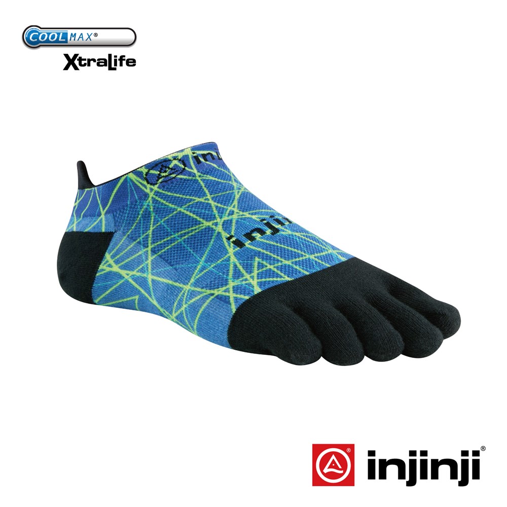 【Injinji】RUN 輕量吸排五趾隱形襪-海洋藍
