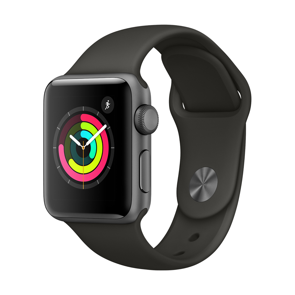 Apple Watch Series 3 (GPS) 38mm 太空灰鋁金屬錶殼+灰色運動型錶帶