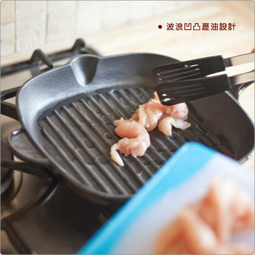 KitchenCraft 鑄鐵煎烤盤(方凸紋)