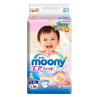 滿意寶寶 Moony日本頂級版紙尿褲(L)(54片x4包/箱)