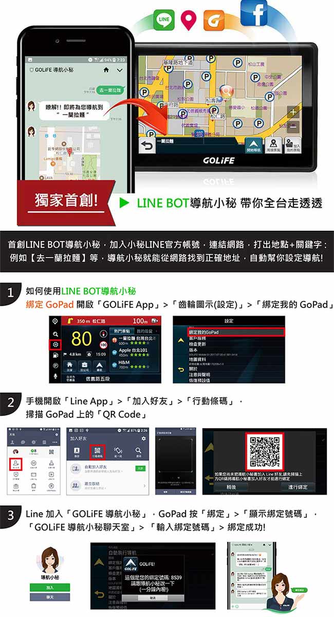 GOLiFE GoPad 5S 多功能智慧Wi-Fi 5吋聲控導航平板+R20倒車顯影鏡頭