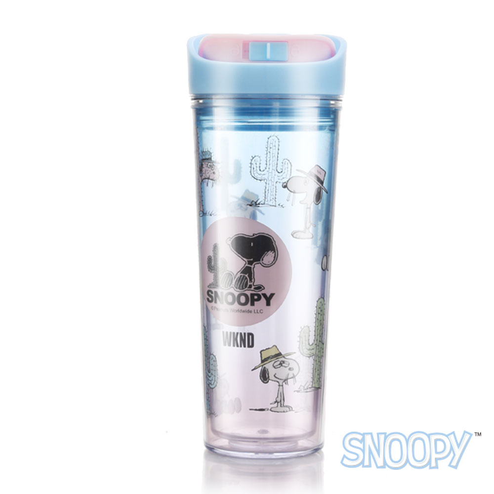 SNOOPY史努比 史努比清漾雙層隔熱隨手杯400ml(8H)