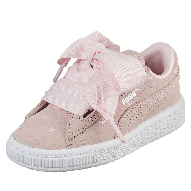 PUMA-SuedeHeartValentinePS孩童鞋-珍珠色