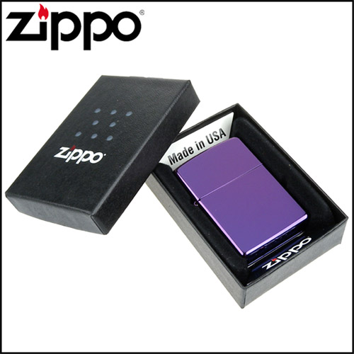 【ZIPPO】美系~超質感Abyss紫色鏡面打火機