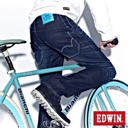 EDWIN 窄直筒 E-F袋蓋牛仔褲-男-