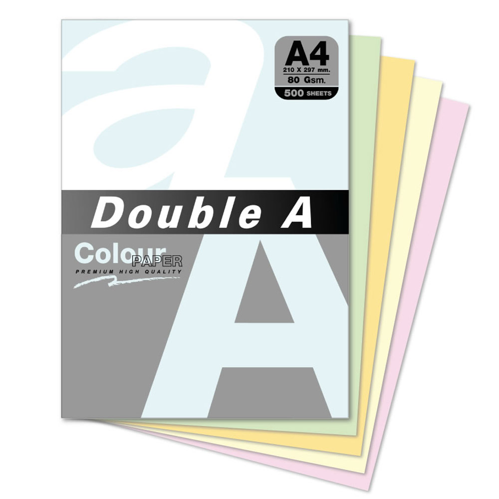 Double A 五色多功能紙/影印紙 A4/80P (500張/包)