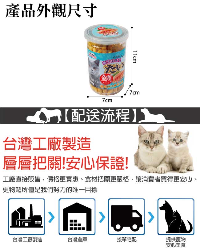 【MDOBI摩多比】貓用 鮮魚肉條 鯛魚口味(2罐組)