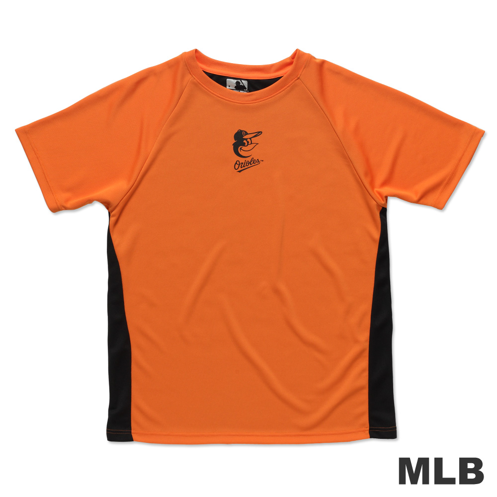MLB-巴爾的摩金鶯隊修身撞色快排拉克蘭T恤-桔(男)