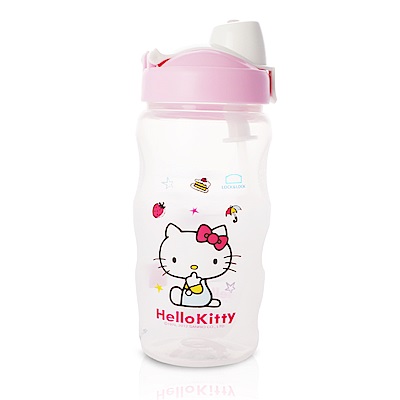 樂扣樂扣 HELLO KITTY 吸管隨行PP水壺 350ML(粉嫩甜蜜)(快)