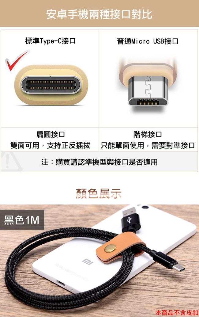 USB 3.1 Type-C 編織充電傳輸線