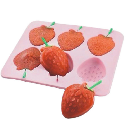 iSFun 草莓冰棒 矽膠模型製冰盒 隨機色