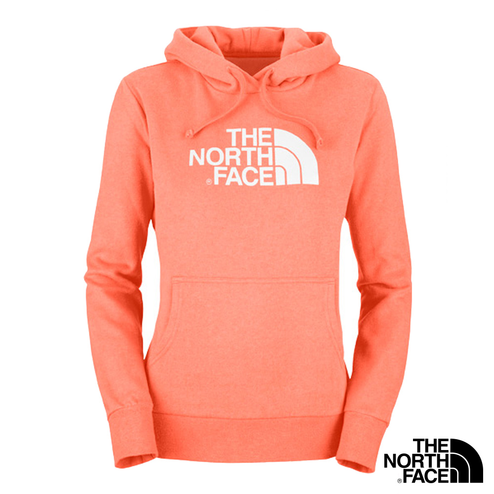 THE NORTH FAC EHALF DOME  女 LOGO兜帽衣 粉橘