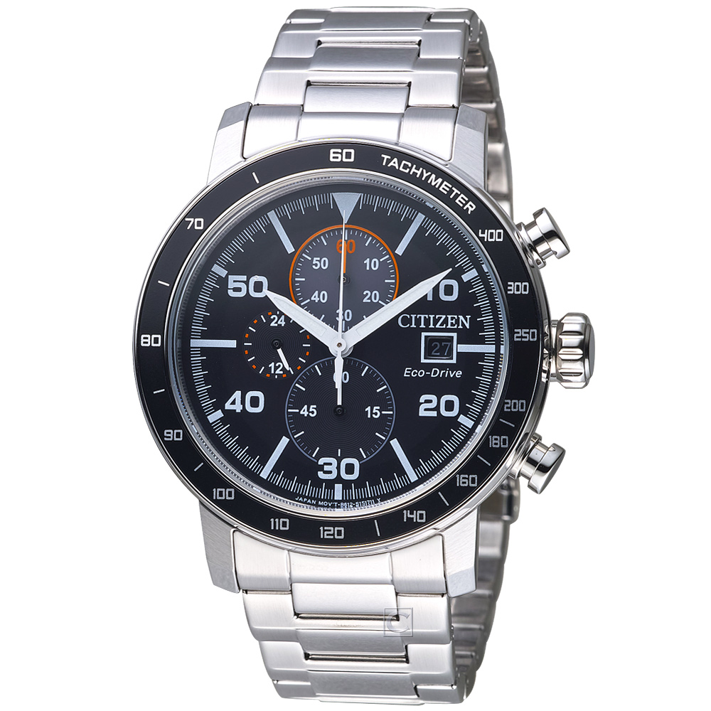 CITIZEN 光動能計時時尚腕錶(CA0641-83E)-黑/45mm
