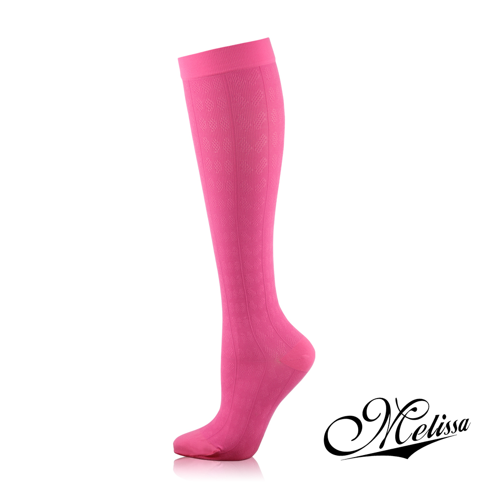Melissa 魅莉莎 醫療級時尚彈性美腿襪─小腿襪(蜜桃粉)