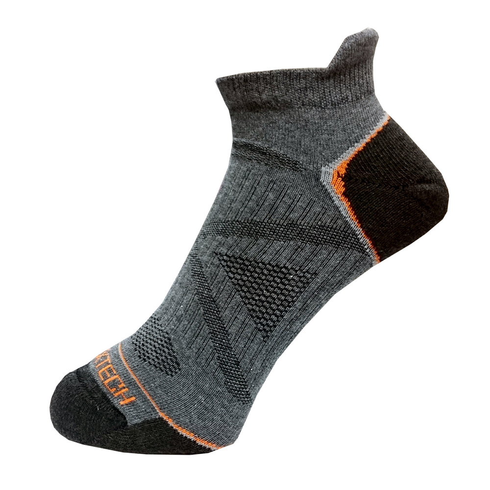 EGXtech 多功能X型繃 運動機能襪踝襪( FIX-2灰/橘) 2雙入