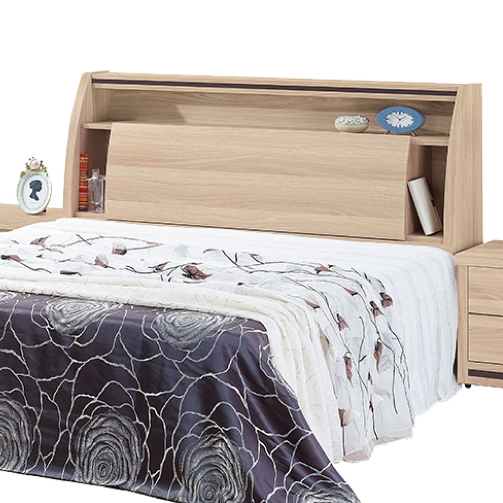 品家居 達姆拉5尺橡木紋雙人床頭箱-152x30x100cm免組