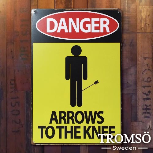 TROMSO紐約街頭廣告鐵牌-警告黃牌