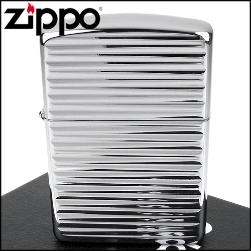 ZIPPO 美系~Engine Turn Horizontal-橫線深刻雙面加工打火機