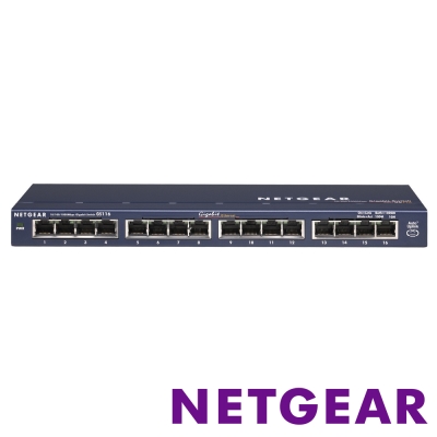 NETGEAR GS116 16埠Giga無網管型交換器