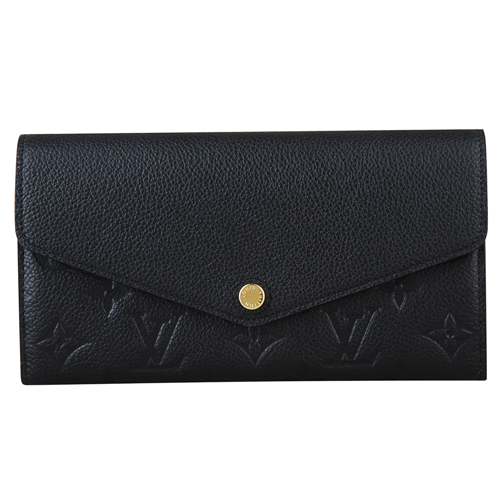 Louis Vuitton Black Monogram Empreinte Sarah Wallet M61182