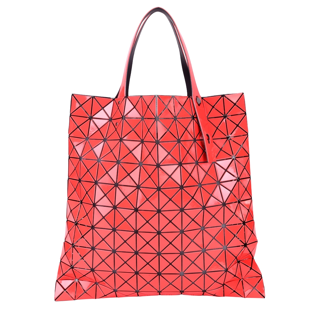 三宅一生BAO BAO ISSEY MIYAKE PRISM-1橘紅色托特包(10x10)